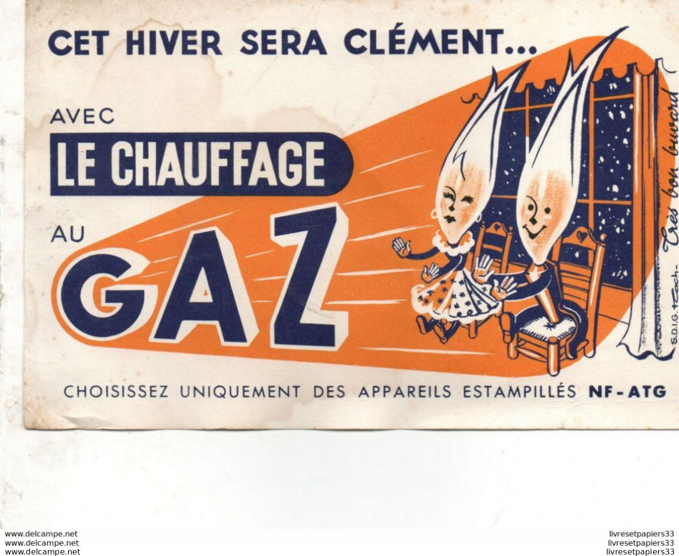 Buvard Le Chauffage Au Gaz - Electricité & Gaz