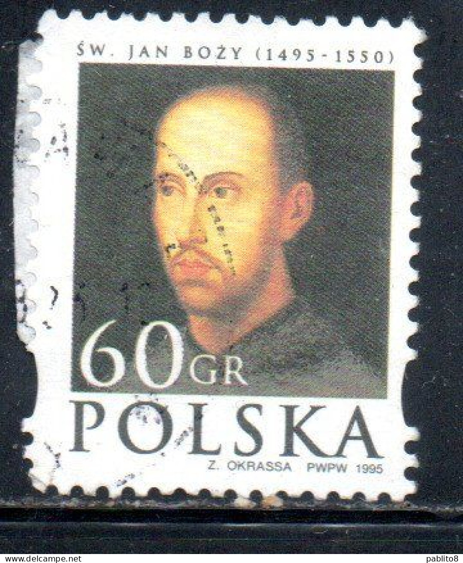 POLONIA POLAND POLSKA 1995 ST. JOHN OF GOD 60g USED USATO OBLITERE' - Gebraucht