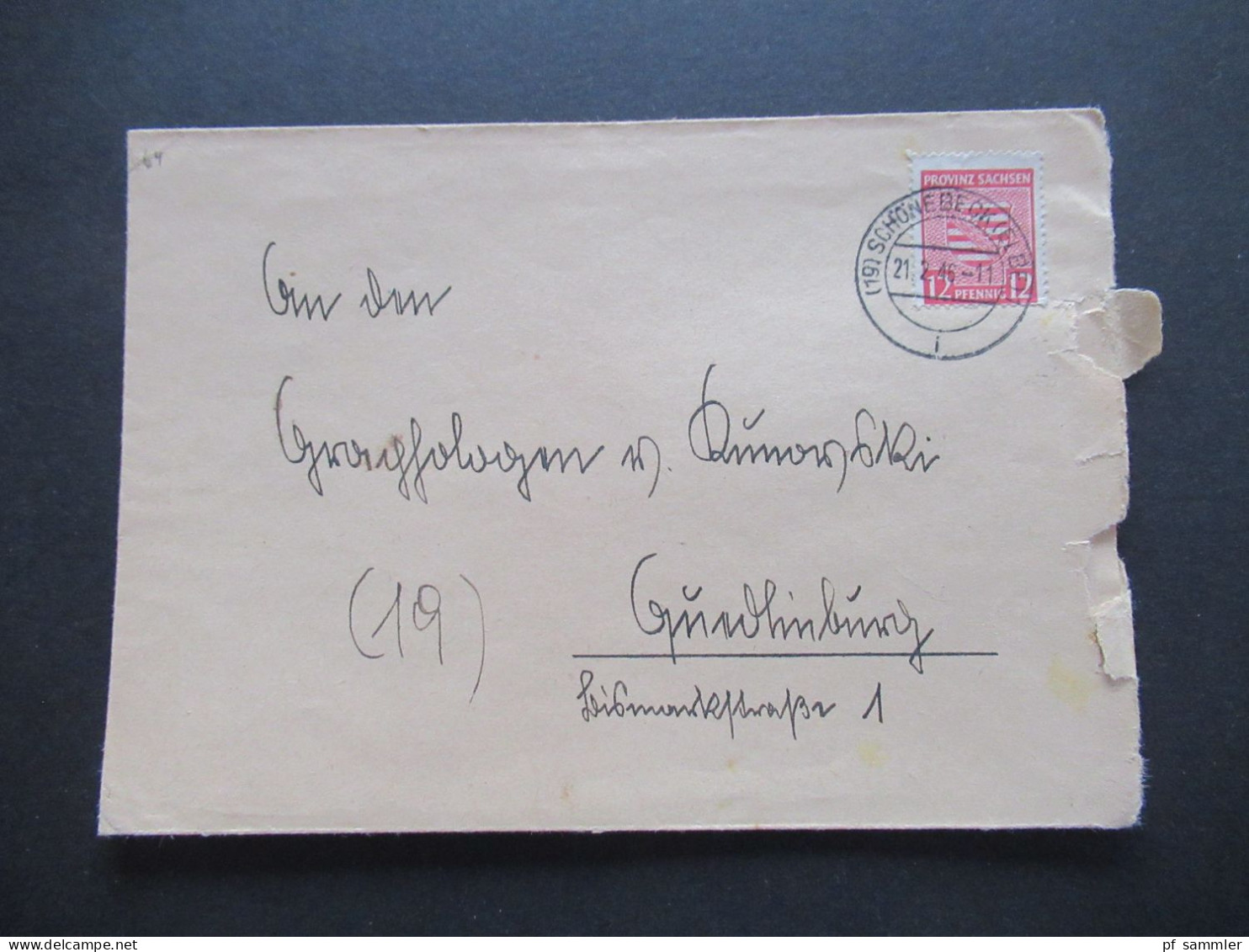 SBZ Provinz Sachsen Mi.Nr.79 EF Tagesstempel Schönebeck (Elbe) Fernbrief Nach Quedlinburg Gesendet - Lettres & Documents