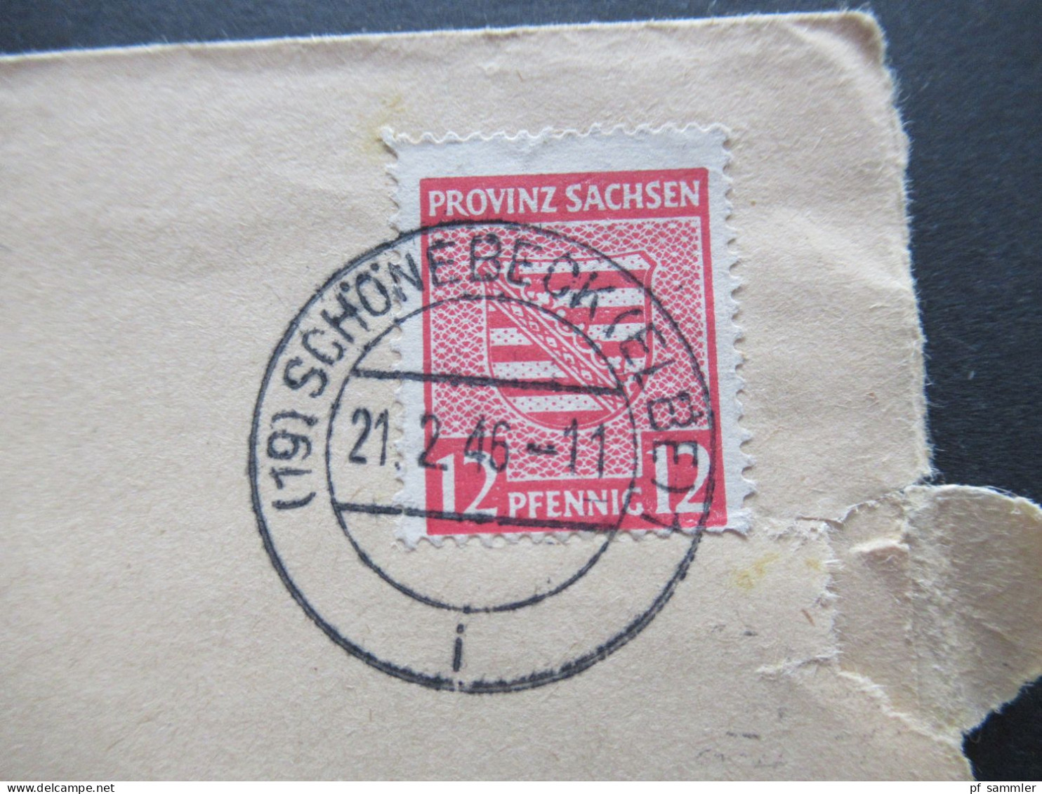 SBZ Provinz Sachsen Mi.Nr.79 EF Tagesstempel Schönebeck (Elbe) Fernbrief Nach Quedlinburg Gesendet - Storia Postale