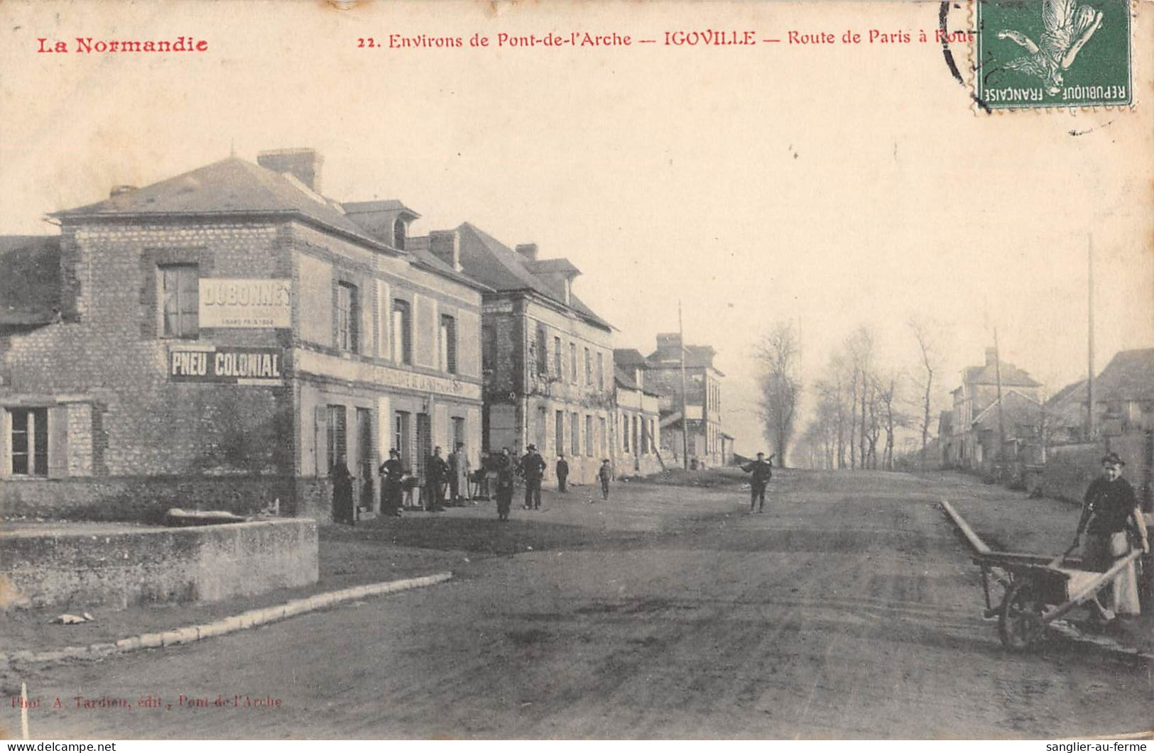 CPA 27 IGOVILLE / ROUTE DE PARIS - Sonstige & Ohne Zuordnung