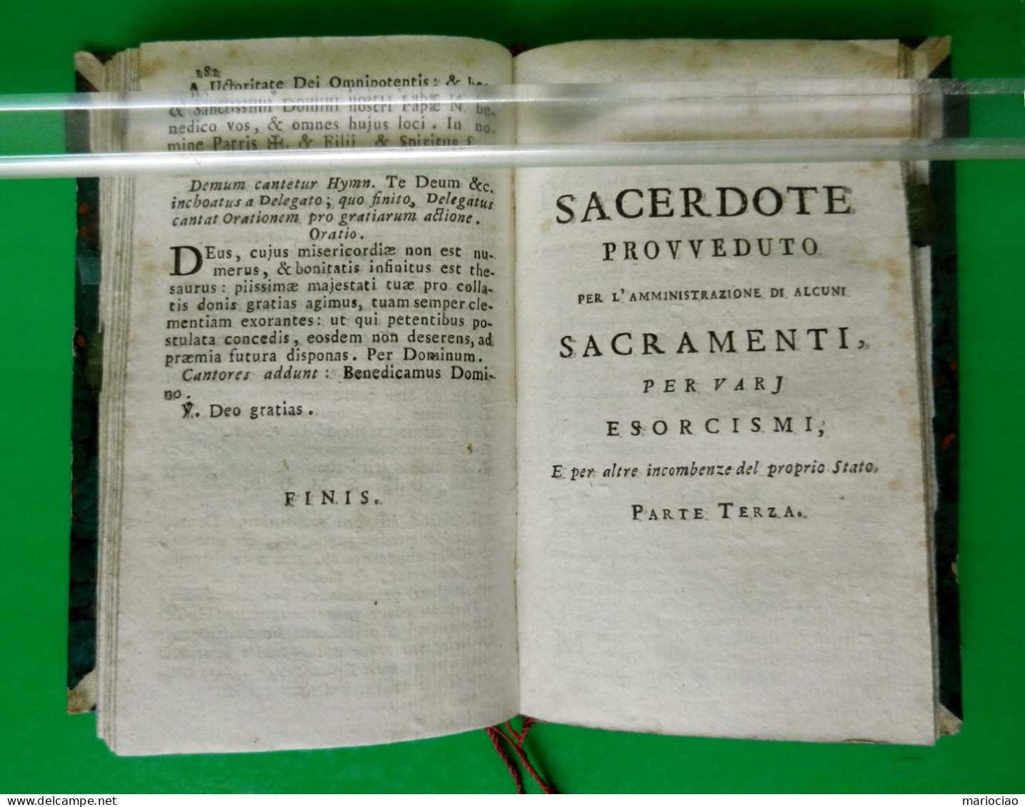 L-IT ESORCISMO -Il Sacerdote Provveduto Per L'assistenza Dei Moribondi 1802 Venezia - Old Books