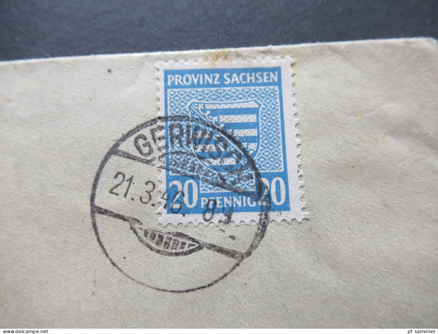 SBZ Provinz Sachsen Mi.Nr.81 MiF Rücks. Nr.73 Als 4er Block Tagesstempel Gerwisch Fernbrief Nach Quedlinburg Gesendet - Covers & Documents