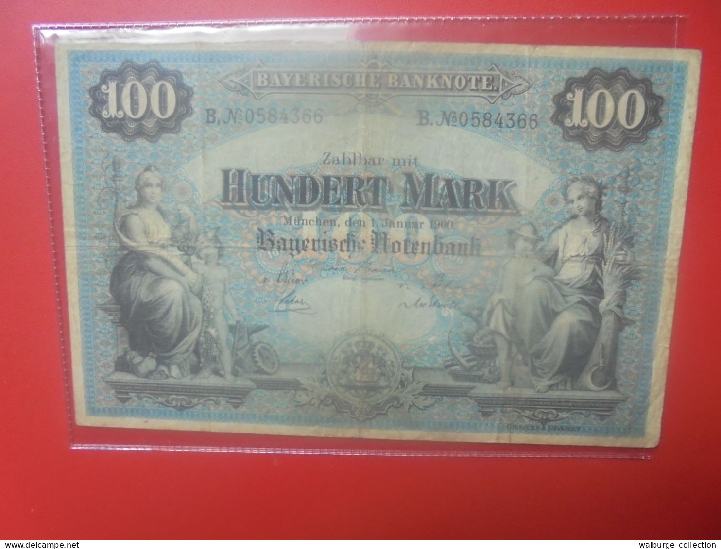 Bayerische Banknote 100 MARK 1900 Circuler (B.33) - 100 Mark