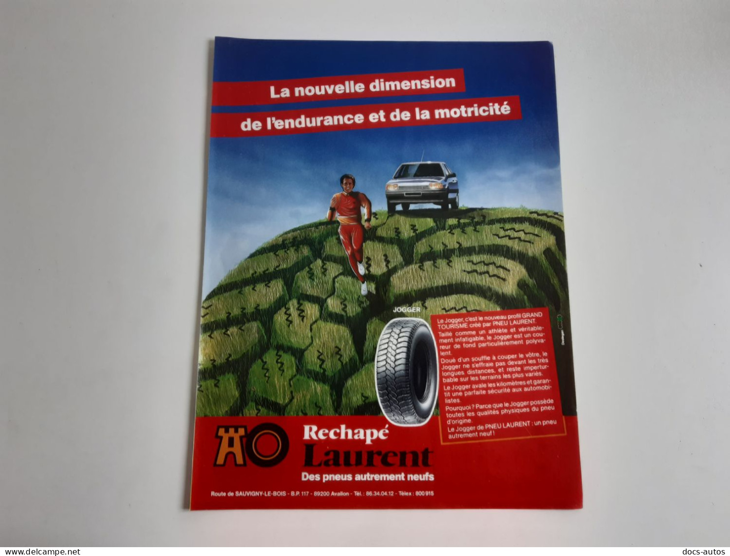 Pneu Réchapé Laurent - Publicité De Presse Automobile - Autres & Non Classés