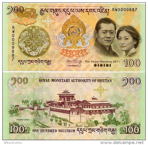 BHUTAN       100 Ngultrum      Comm.      P-35       2011       UNC - Bhoutan