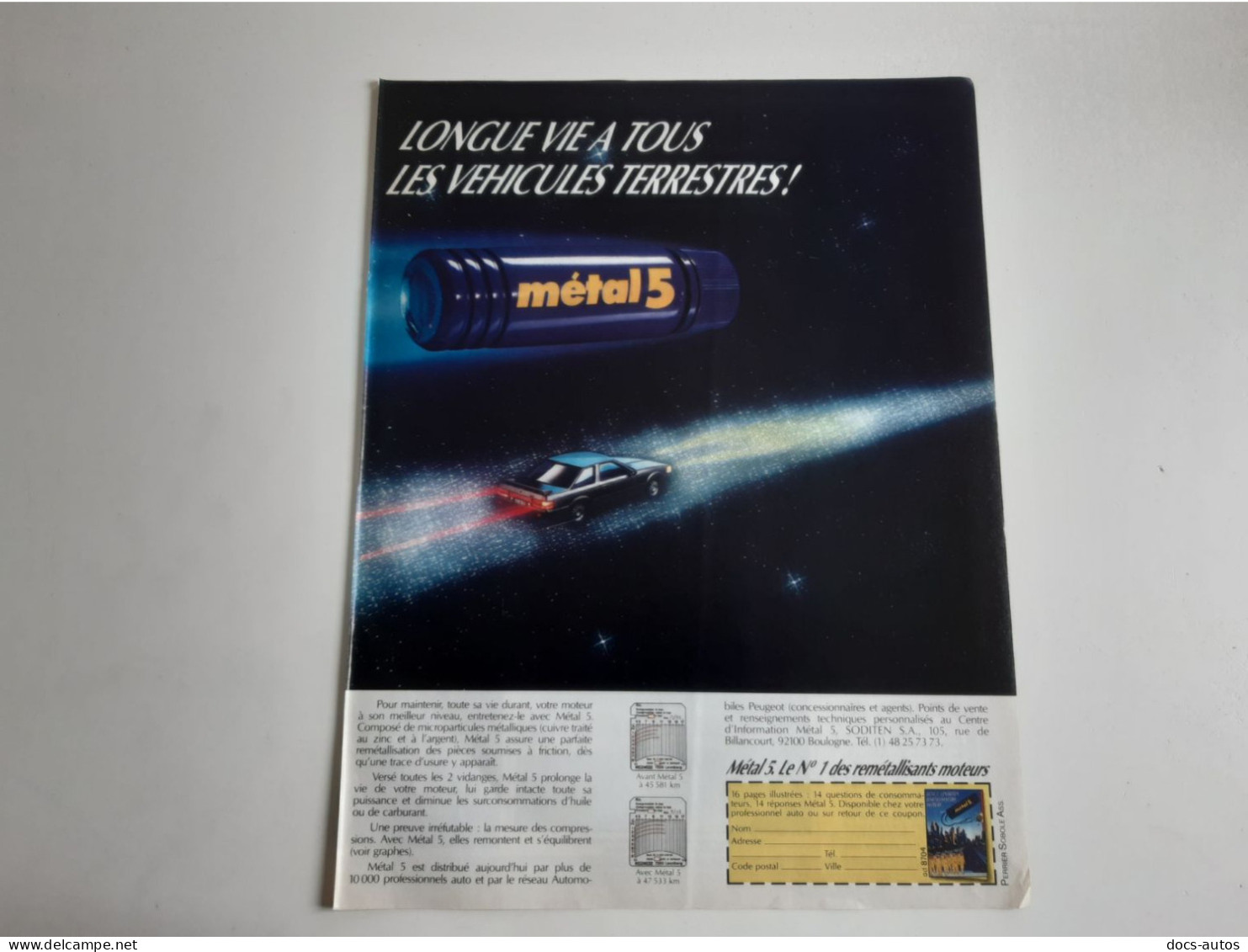 Métal 5 - Publicité De Presse Automobile - Sonstige & Ohne Zuordnung