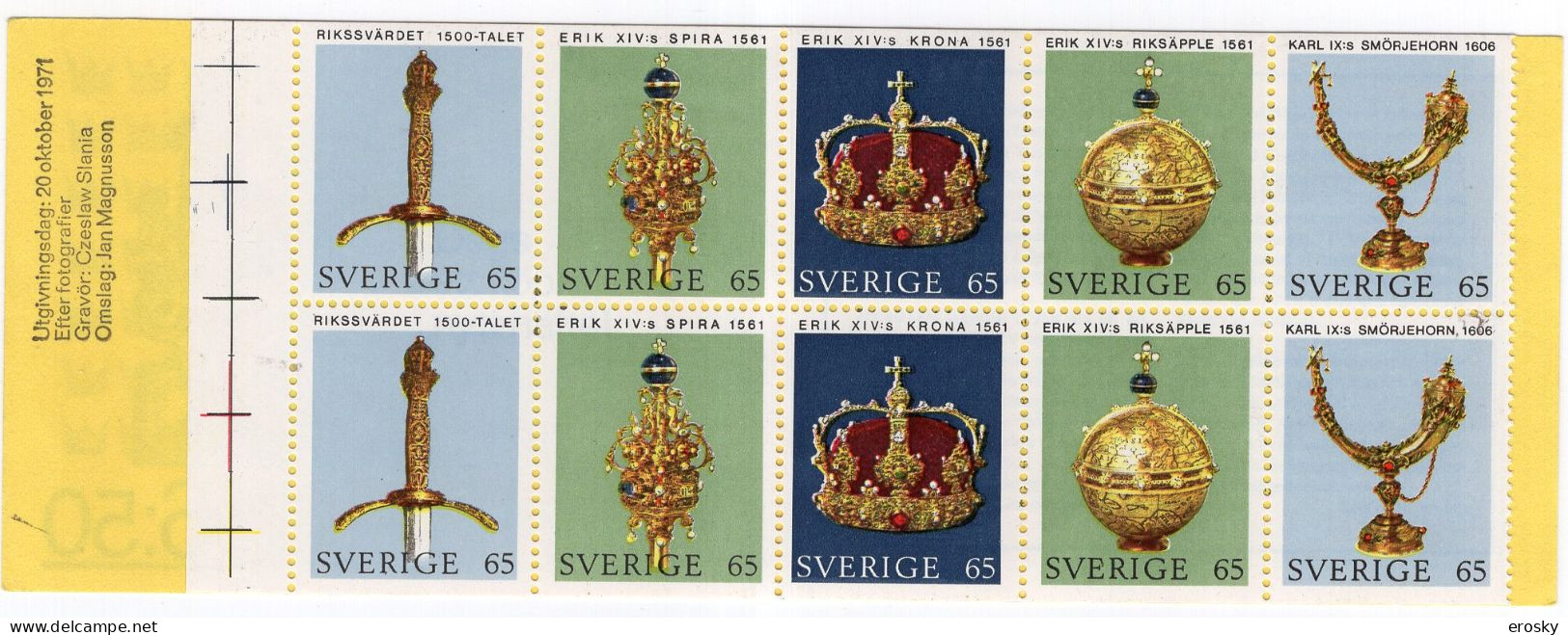 F1598 - SUEDE SWEDEN N°702 ** CARNET Tresor Royal - 1951-80