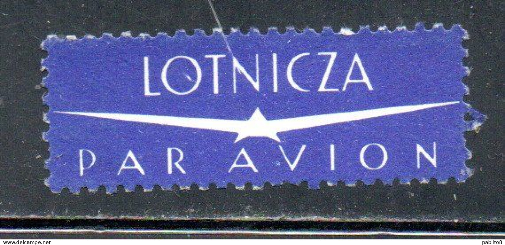 POLONIA POLAND POLSKA LABEL LOTNICZA PAR AVION AIRMAIL USED USATO OBLITERE' - Autres & Non Classés