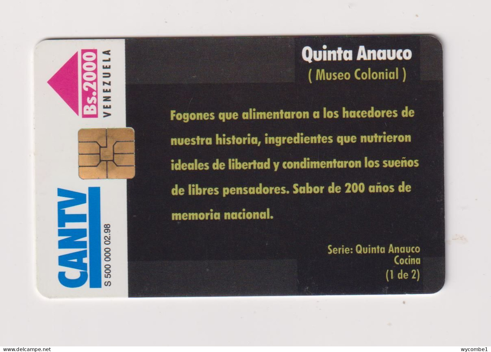 VENEZUELA  - Colonial Museum Chip Phonecard - Venezuela