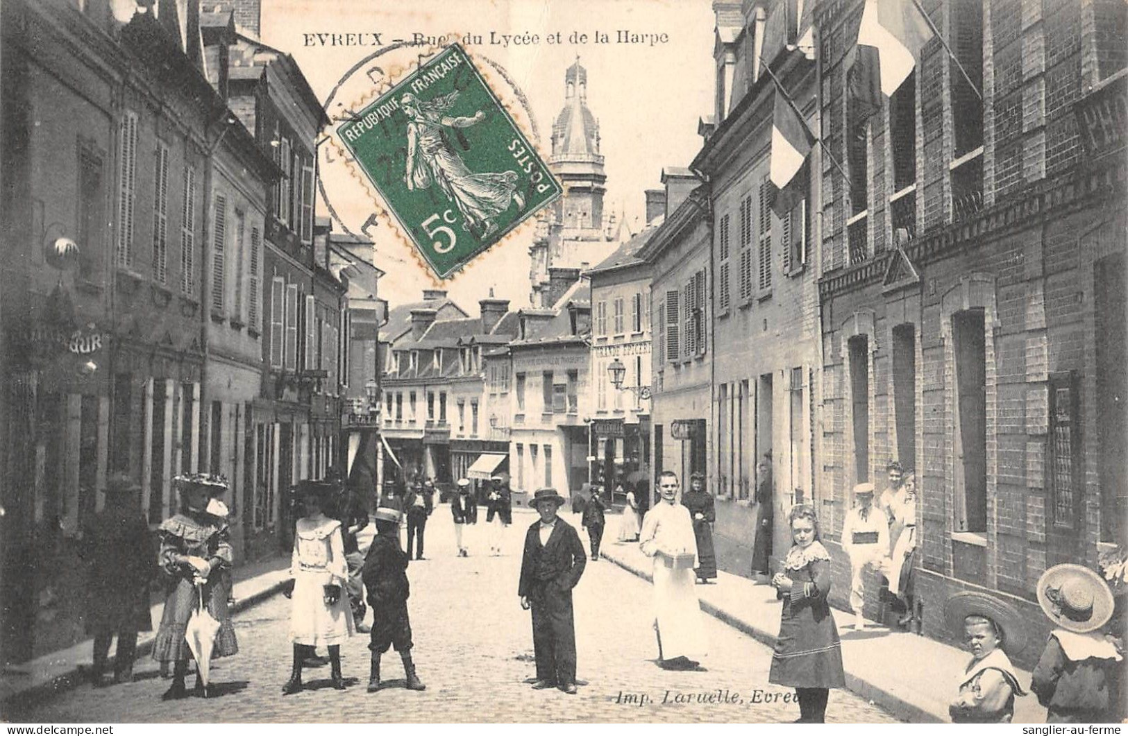 CPA 27 EVREUX / RUE DU LYCEE ET DE LA HARPE - Evreux