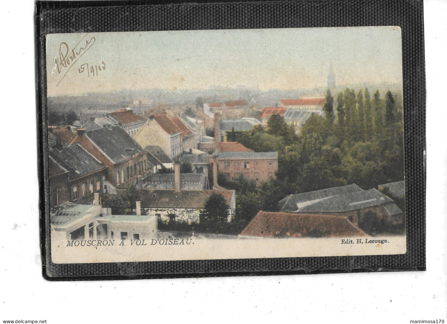 Europe-Belgique- MOUSCRON- Une Vue Aérienne De La Ville En 1900 - Moeskroen