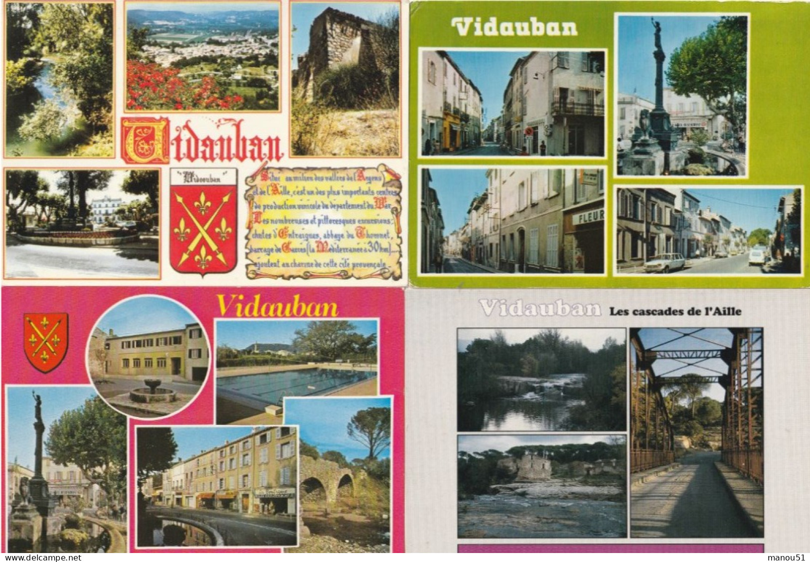 VIDAUBAN - Lot De 4 CPM Multi-vues - Vidauban