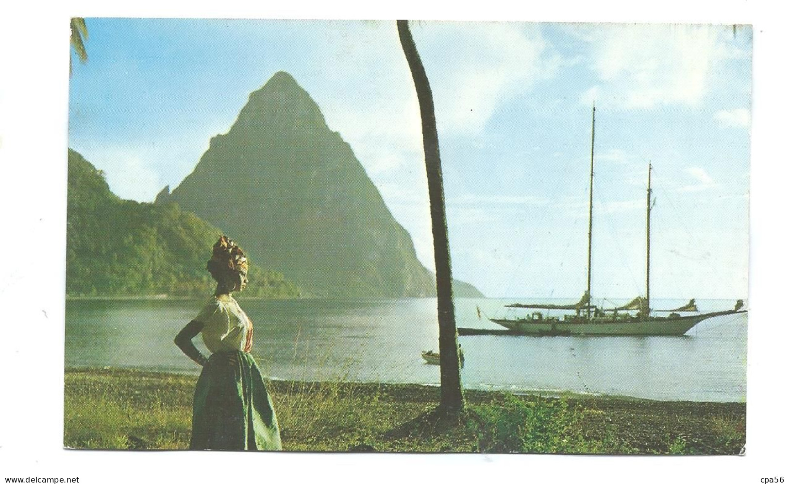 ANTILLES - West Indies St LUCIA - Petit Piton At Soufriere - Yacht Mollihawk - Hannau Color Masters Prod. - Santa Lucia