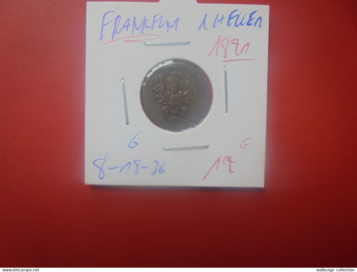 FRANKFÜRT 1 HELLER 1821 (A.4) - Groschen & Andere Kleinmünzen