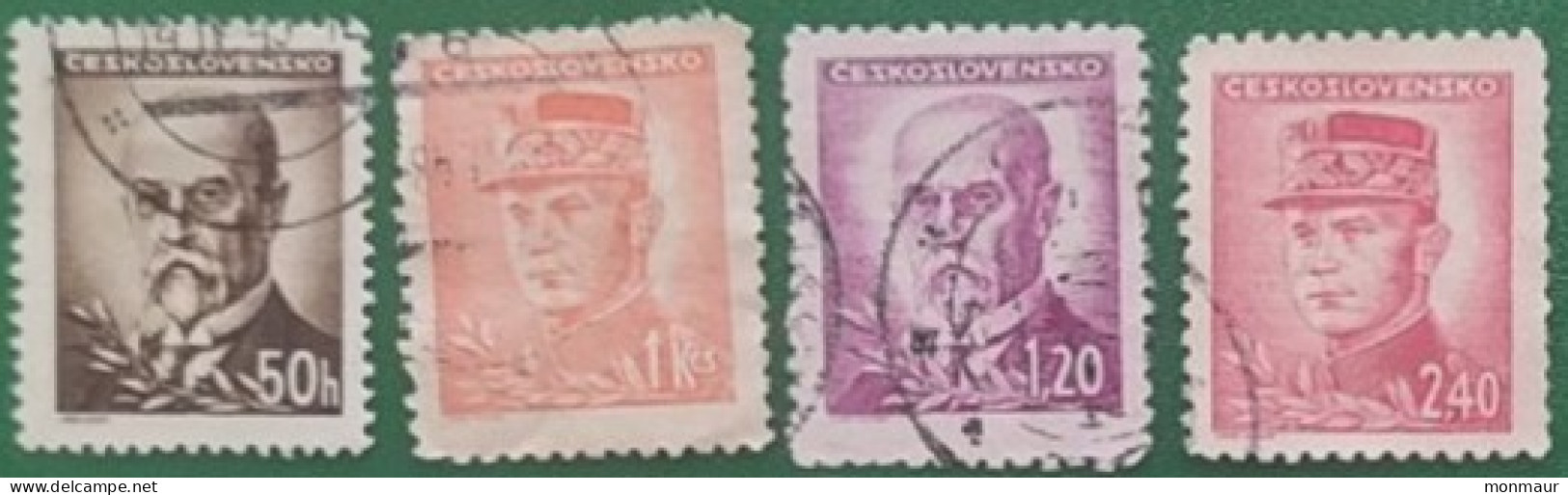 CECOSLOVACCHIA   1945 STEFANIK-MASARYK - Oblitérés