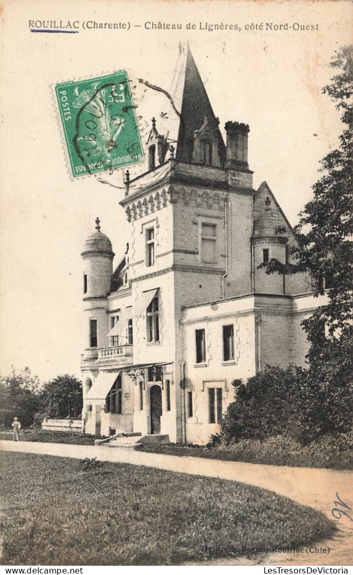 FRANCE - Rouillac - Vue Sur Le Côté Nord Ouest Du Château De Lignères - Carte Postale Ancienne - Rouillac