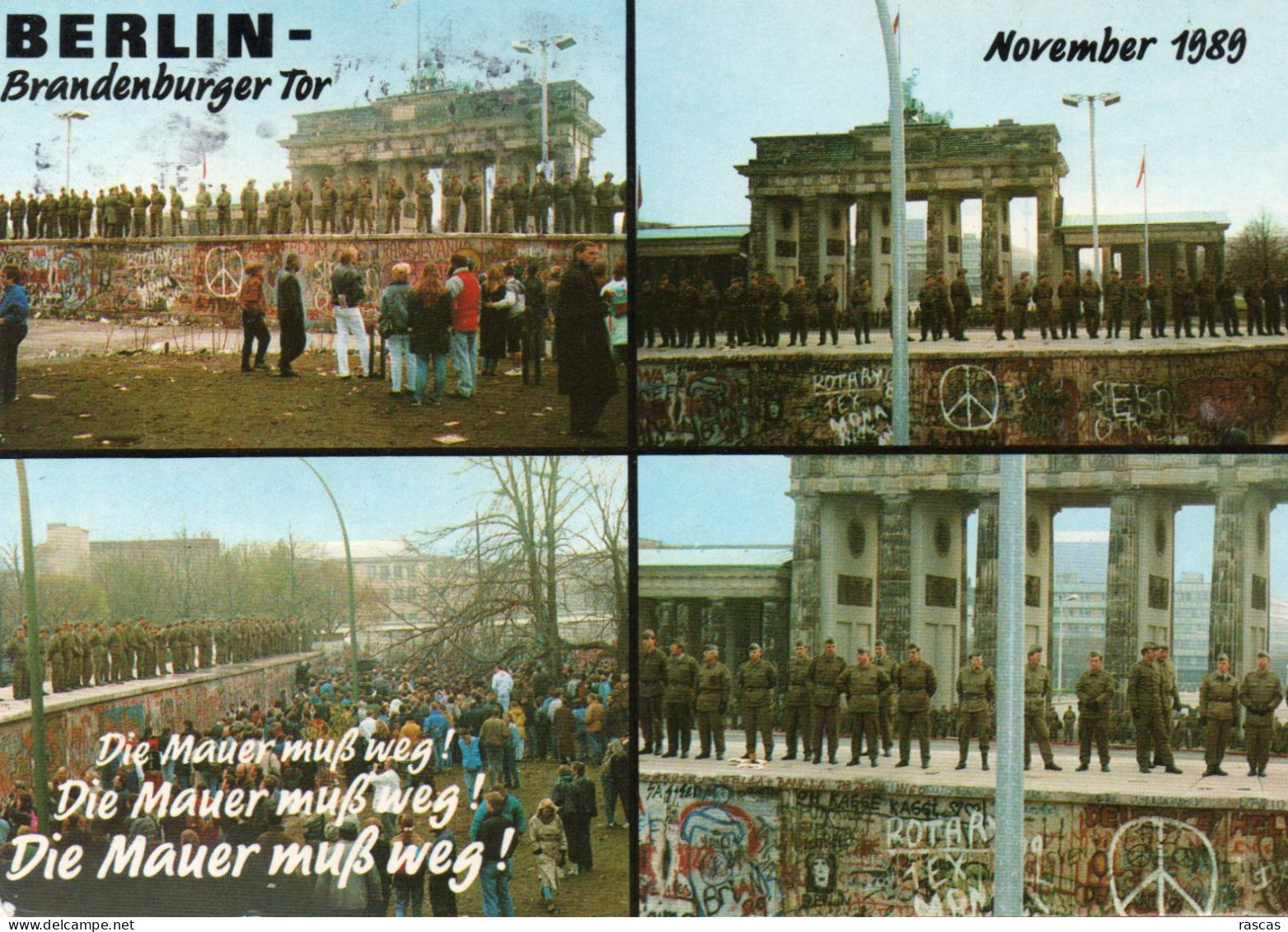 CPM - P - ALLEMAGNE - BERLIN - BRANDENBURGER TOR - NOVEMBER 1989 - Brandenburger Deur