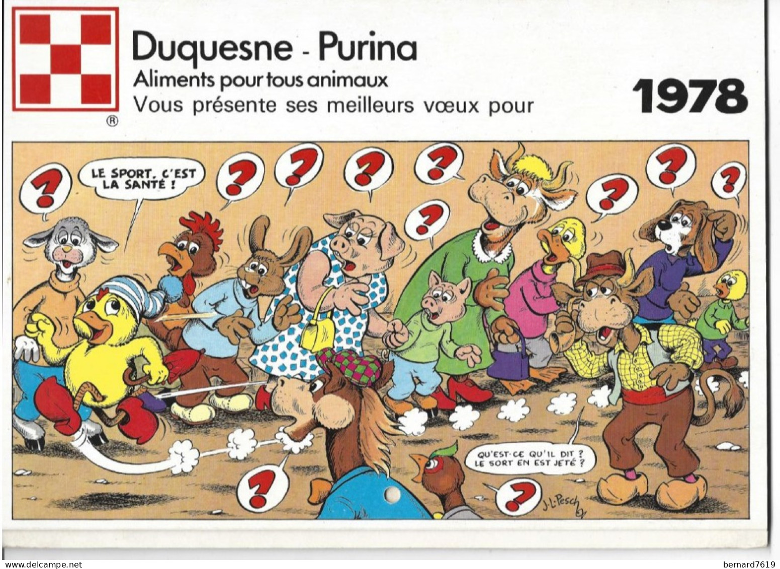 Almanach  Calendrier  1978 Schildknecht Albert 76 Aumale  Duquene Purina - Tamaño Grande : 1971-80