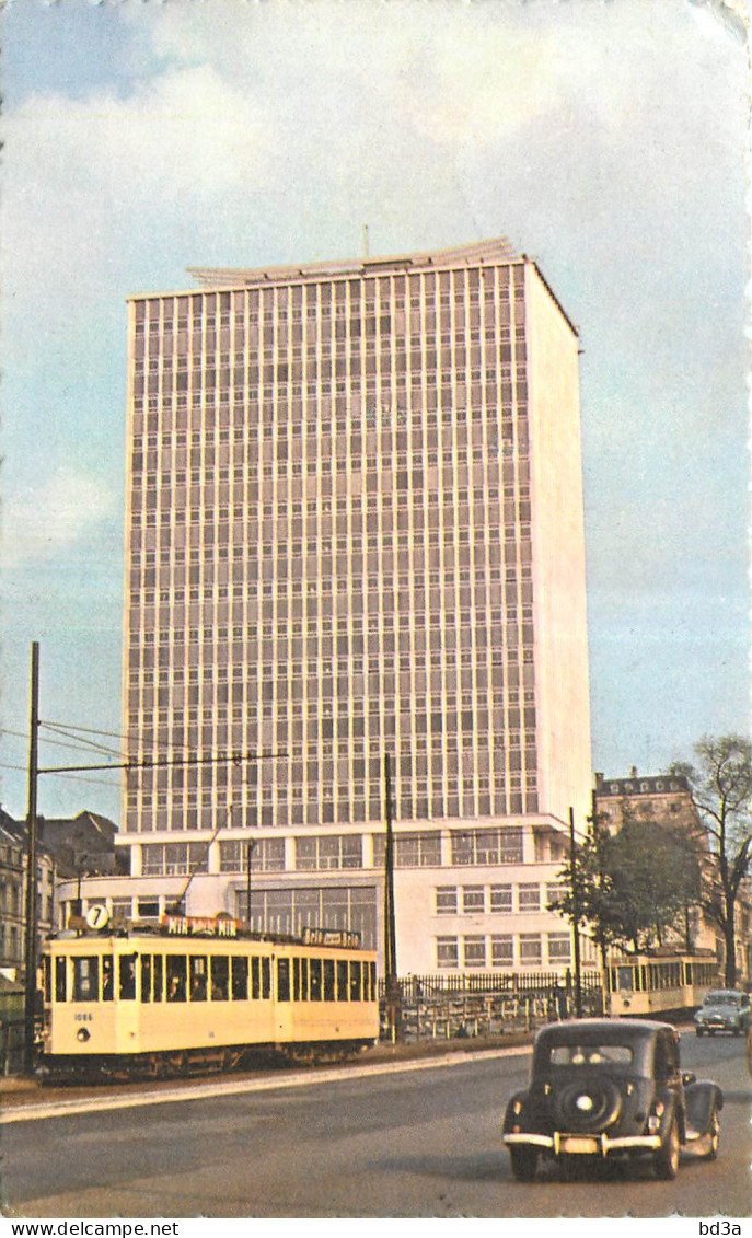 BELGIQUE   BRUXELLES   BUILDING DE LA PREVOYANCE  TRAMWAY  AUTOMOBILE TRACTION - Prachtstraßen, Boulevards