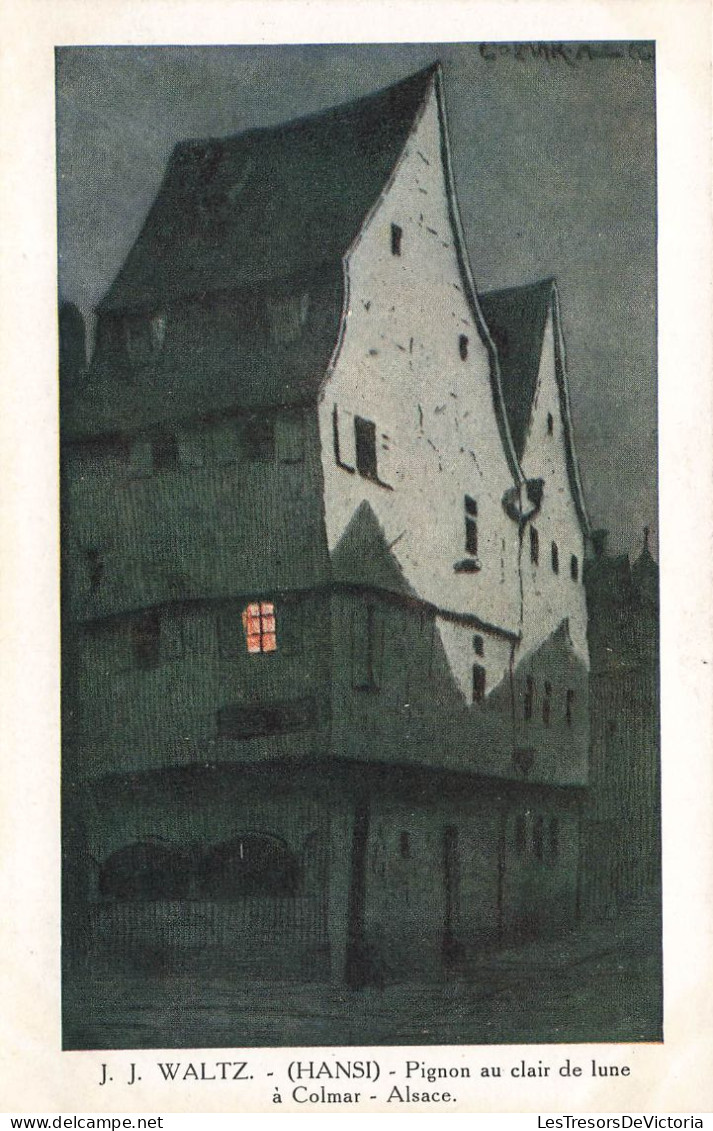 ILLUSTRATEURS & PHOTOGRAPHES - J J Waltz - Hansi - Pignon Au Clair De Lune à Colmar - Alsace - Carte Postale Ancienne - Hansi