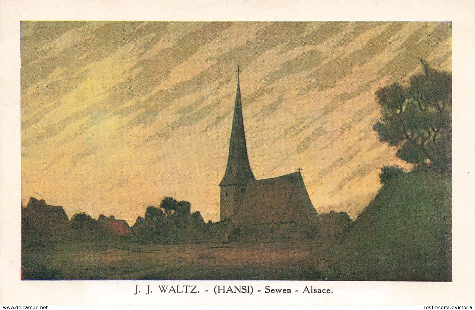 ILLUSTRATEURS & PHOTOGRAPHES - J J Waltz - Hansi - Sewen - Alsace - église - Carte Postale Ancienne - Hansi