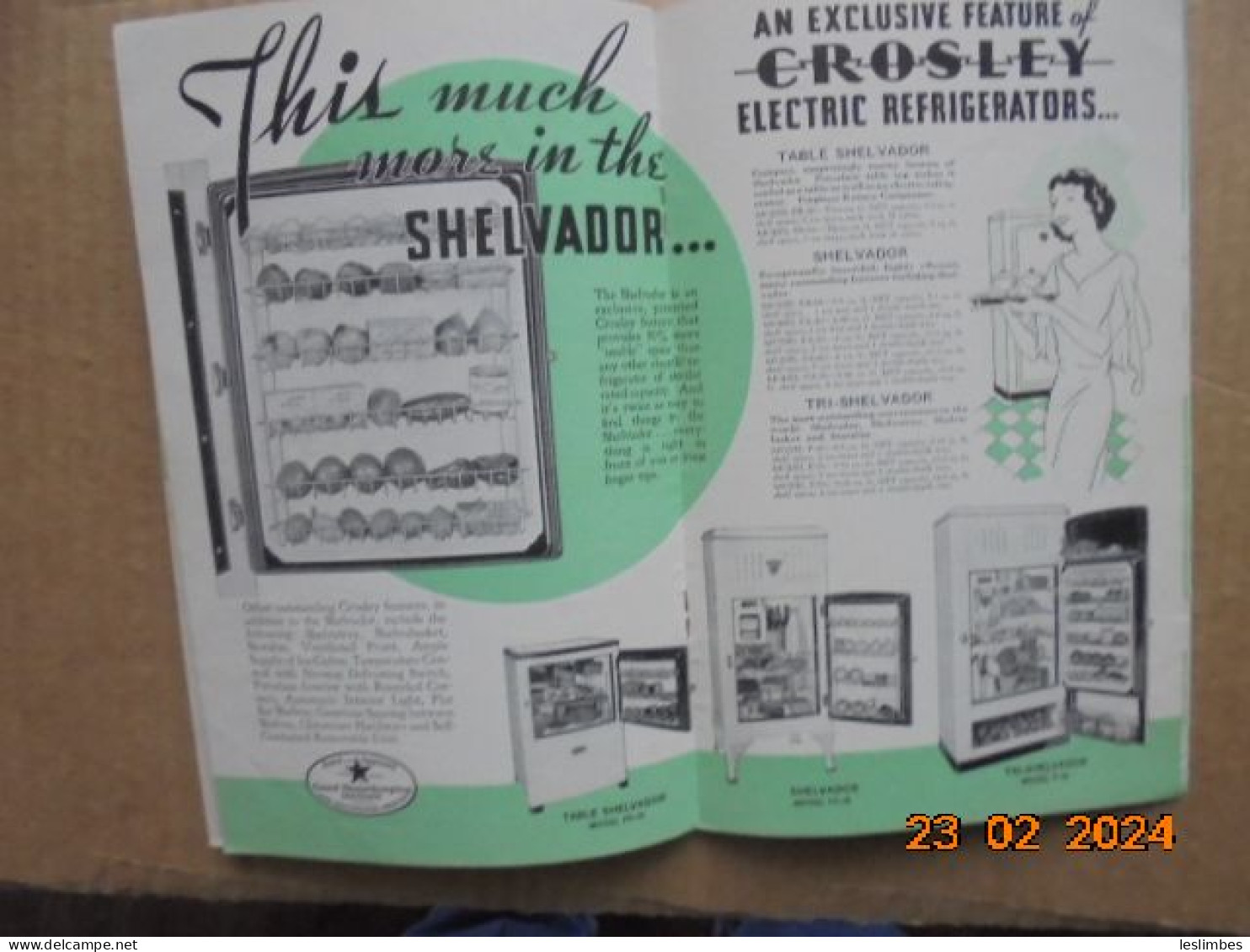 Delicious Frozen Dishes Made In The Crosley Shelvador And Tri-Shelvador Electric Refrigerator - Noord-Amerikaans