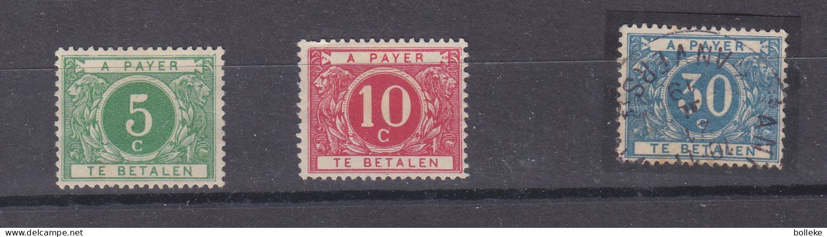 Belgique - COB Taxe 12 + 13 * + 15 Oblitéré ( Cadeau ) - Valeur 150,00 Euros - - Storia Postale