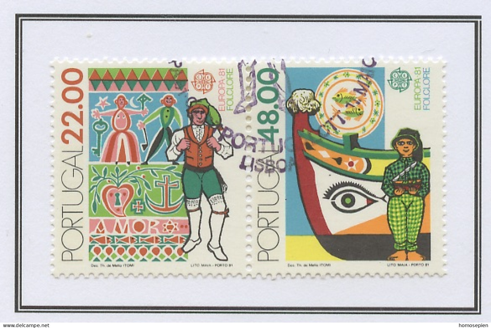 Portugal 1981 Y&T N°1509 à 1510 - Michel N°1531 à 1532 (o) - EUROPA - Se Tenant - Used Stamps