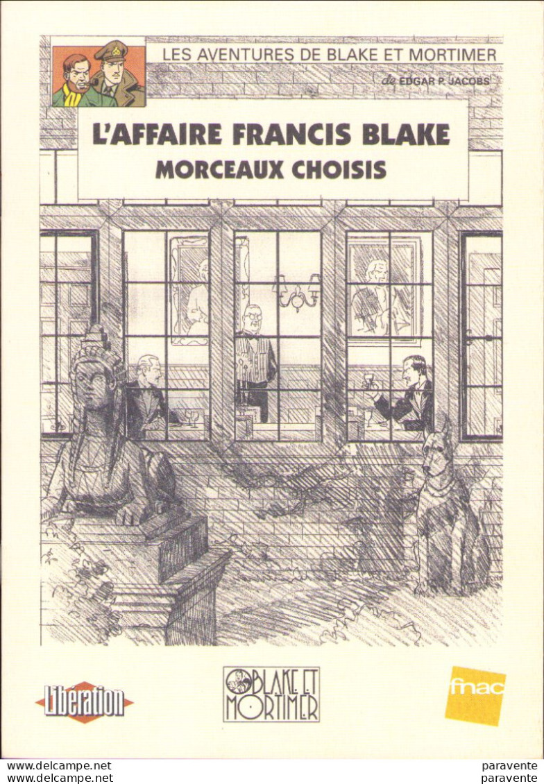 Plaquette Présentation AFFAIR FRANCIS BLAKE Morceaux Choisis En 1996 Par TED BENOIT - Dossiers De Presse