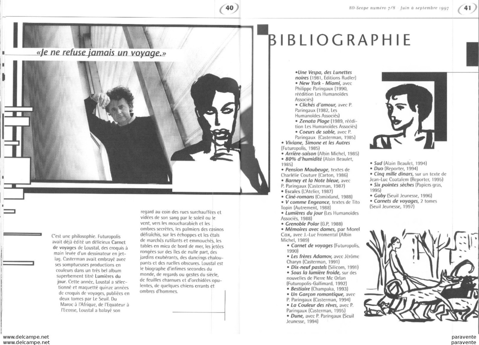 magazine BDSCOPE 7-8 1997 avec GOTLIB smith rabaté francq pellerin gaston loustal dany cuvellier séra thorgal (voir list