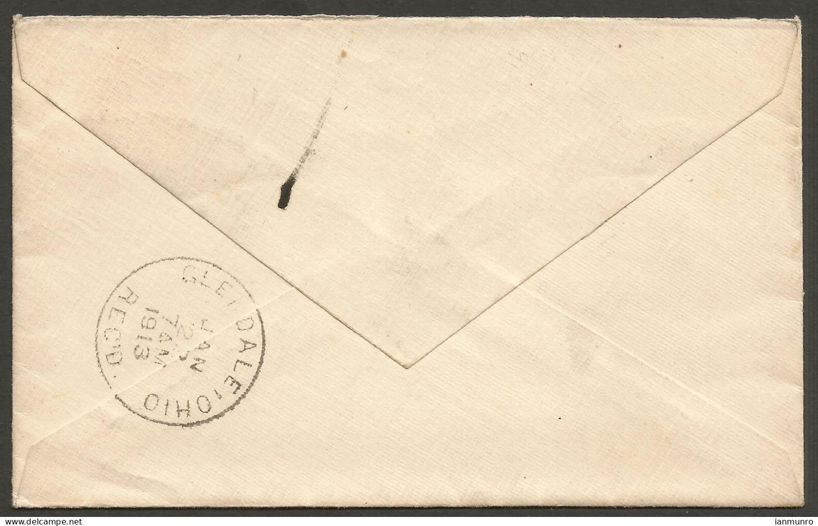 1913 Cover 2x1c Admirals Duplex Elora Ontario To USA - Postal History