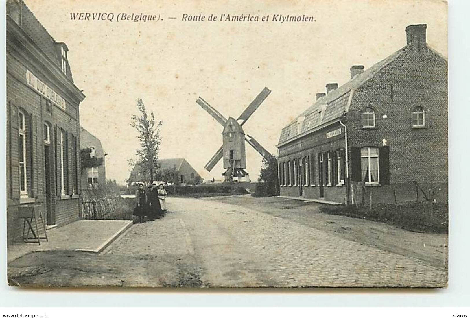 Belgique - WERVICQ - Route De L'América Et Klytmolen - Moulin à Vent - Windmill - Wervik