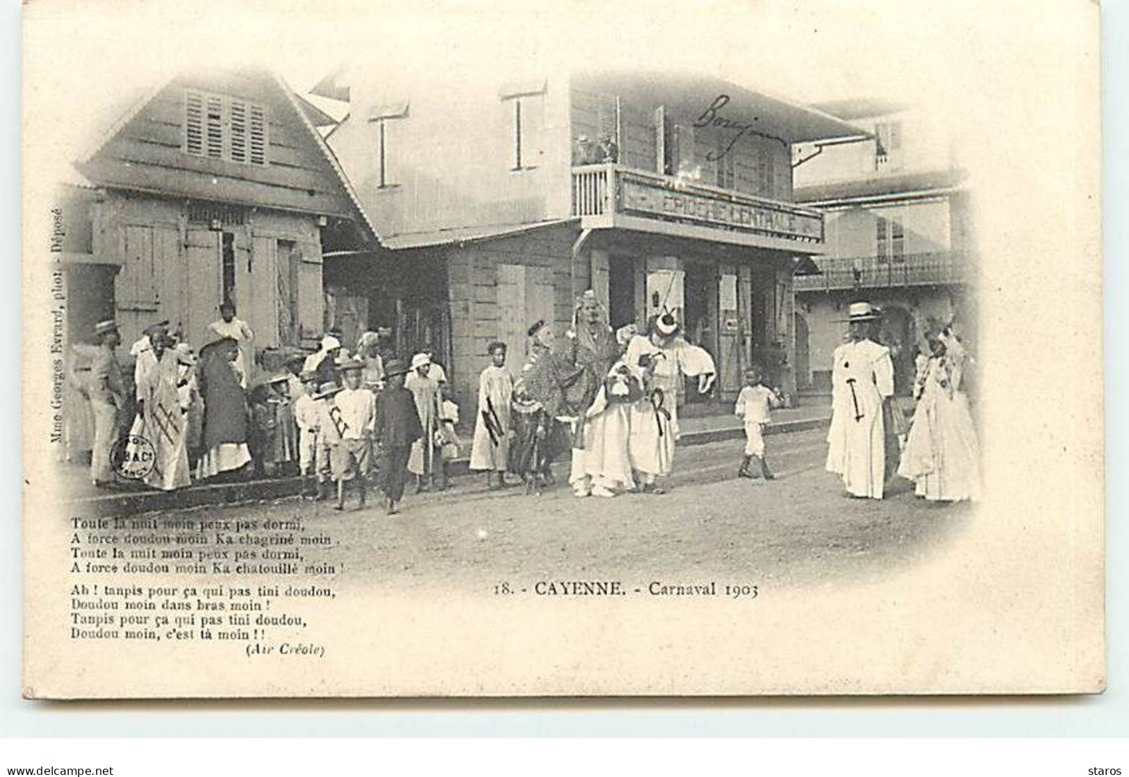CAYENNE - Carnaval 1903 - Epicerie Centrale - Cayenne