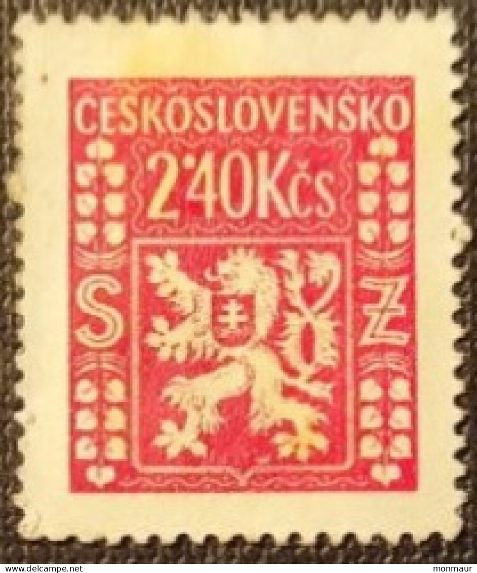 CECOSLOVACCHIA   1947 TIMBRES DE SERVICE YT 12 - Used Stamps