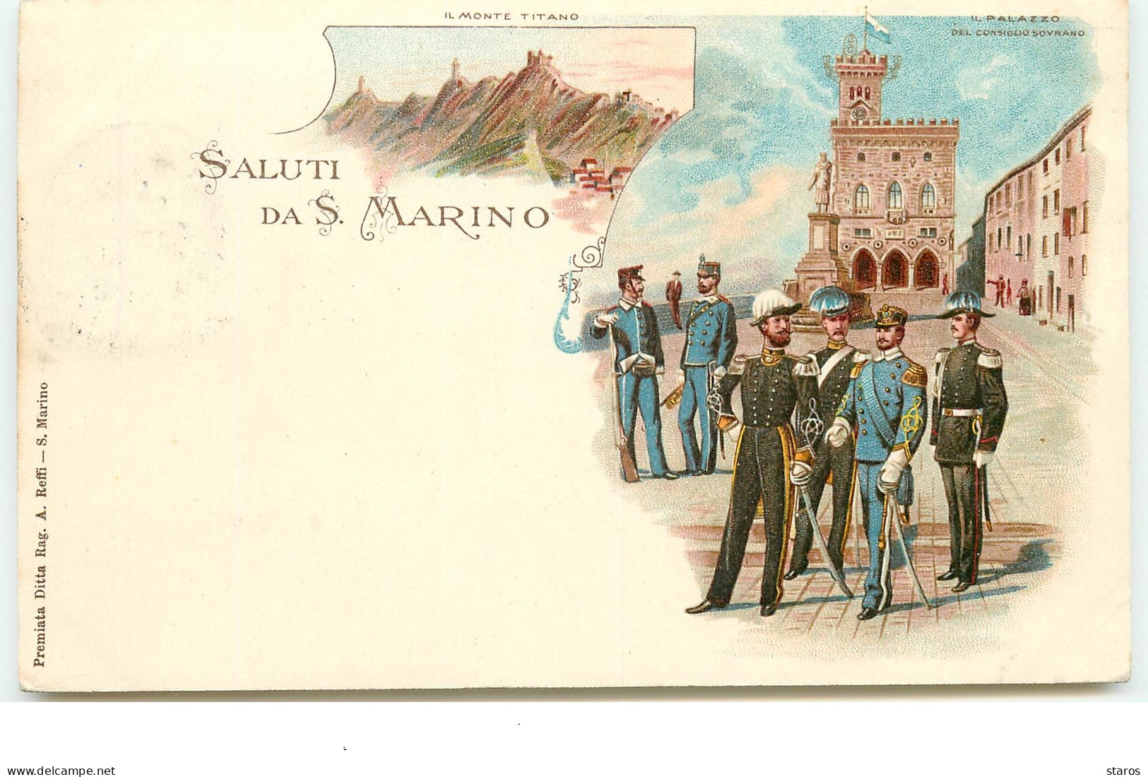 Saint-Marin - Saluti Da S. Marino - Il Monte Titano - Gruss - Saint-Marin