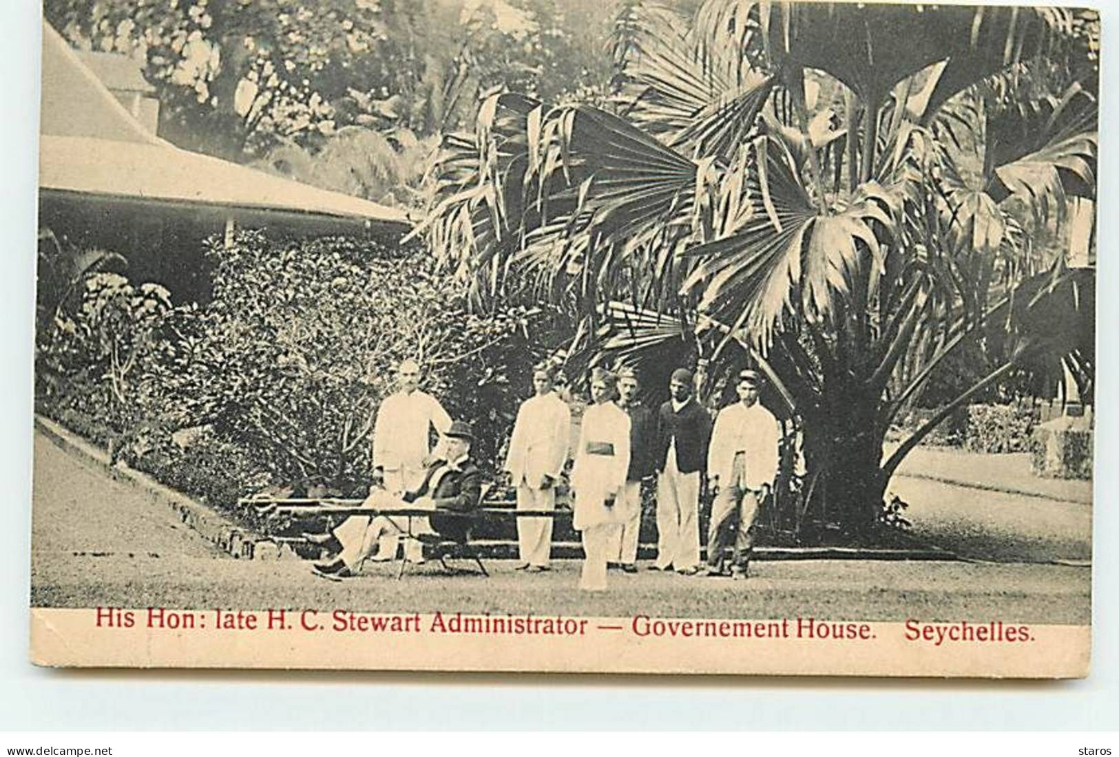 Seychelles - Governement House - His Hon : Late H.C. Stewart Administrator - Seychelles