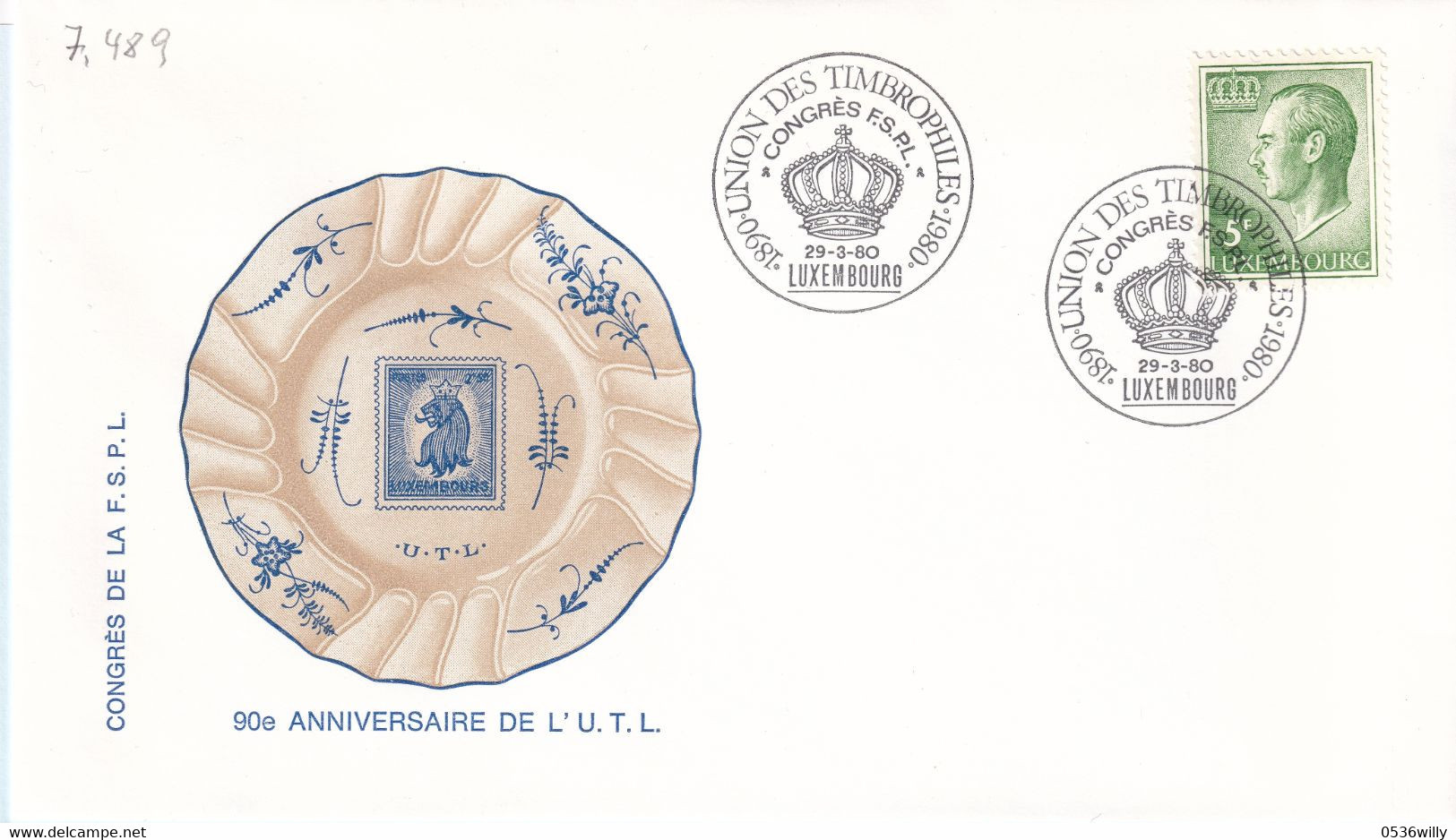 Luxembourg 1980 - Sonderstempel UTL Congrès FSPL (7.489) - Lettres & Documents