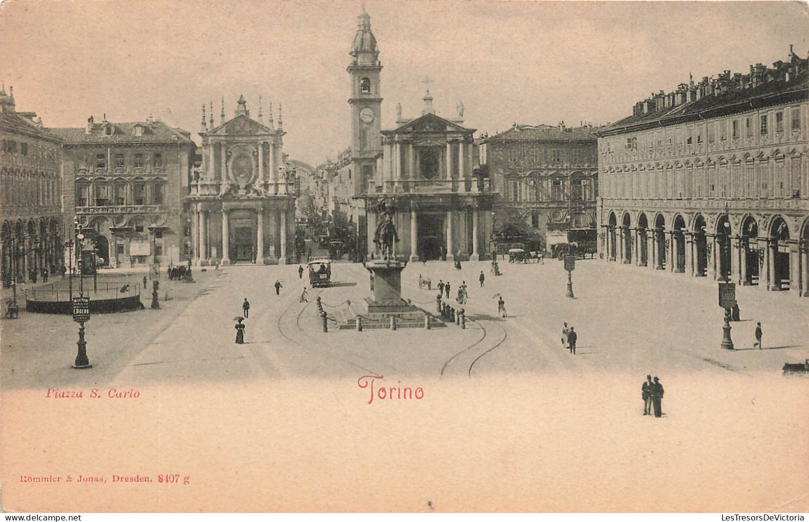 ITALIE - Plazza S Carlo - Torino -  - Animé - Vue Sur Une Grande Rue - Carte Postale Ancienne - Places