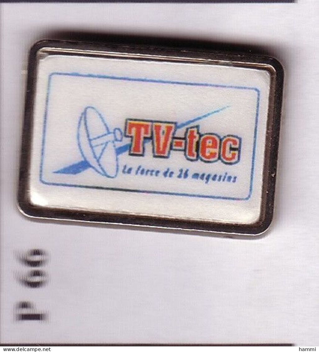 P66 Pin's Magasin TV TEC ESPACE SATELLITE N° SPACE Achat Immédiat - Raumfahrt