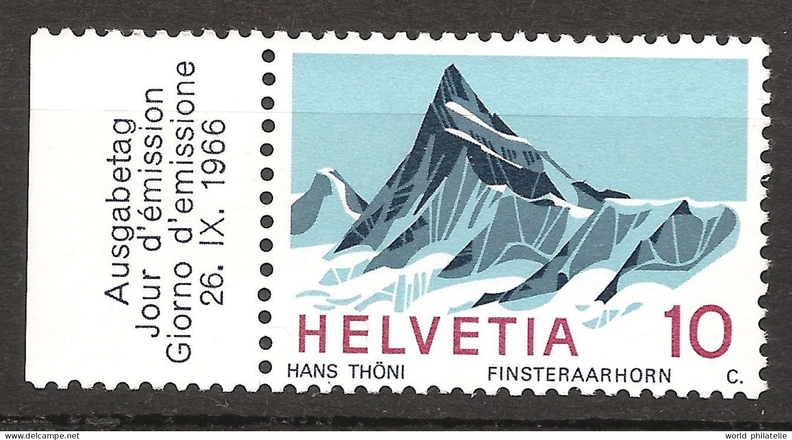 Suisse Helvetia 1965 N° 753 Iso ** Alpes Suisses, Mont Cervin, Neige, Ascension, Alpinisme, Matterhorn, Toblerone, Décès - Nuevos