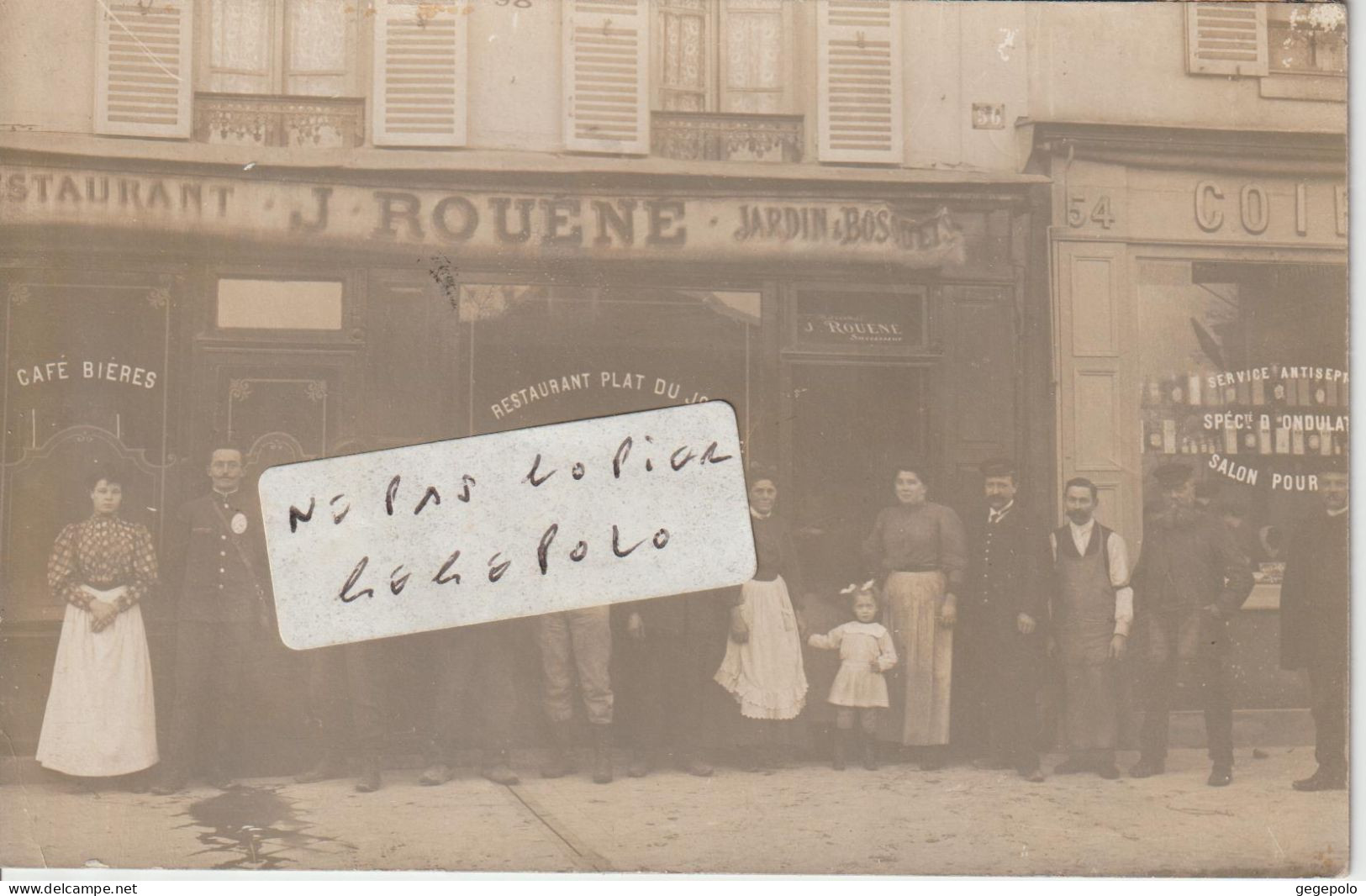 CHATOU - Maison J.ROUENE - Restaurant , Situé 56 Avenue Maurice Berteaux , à Côté Du Coiffeur Au 54 ( Carte Photo ) - Chatou