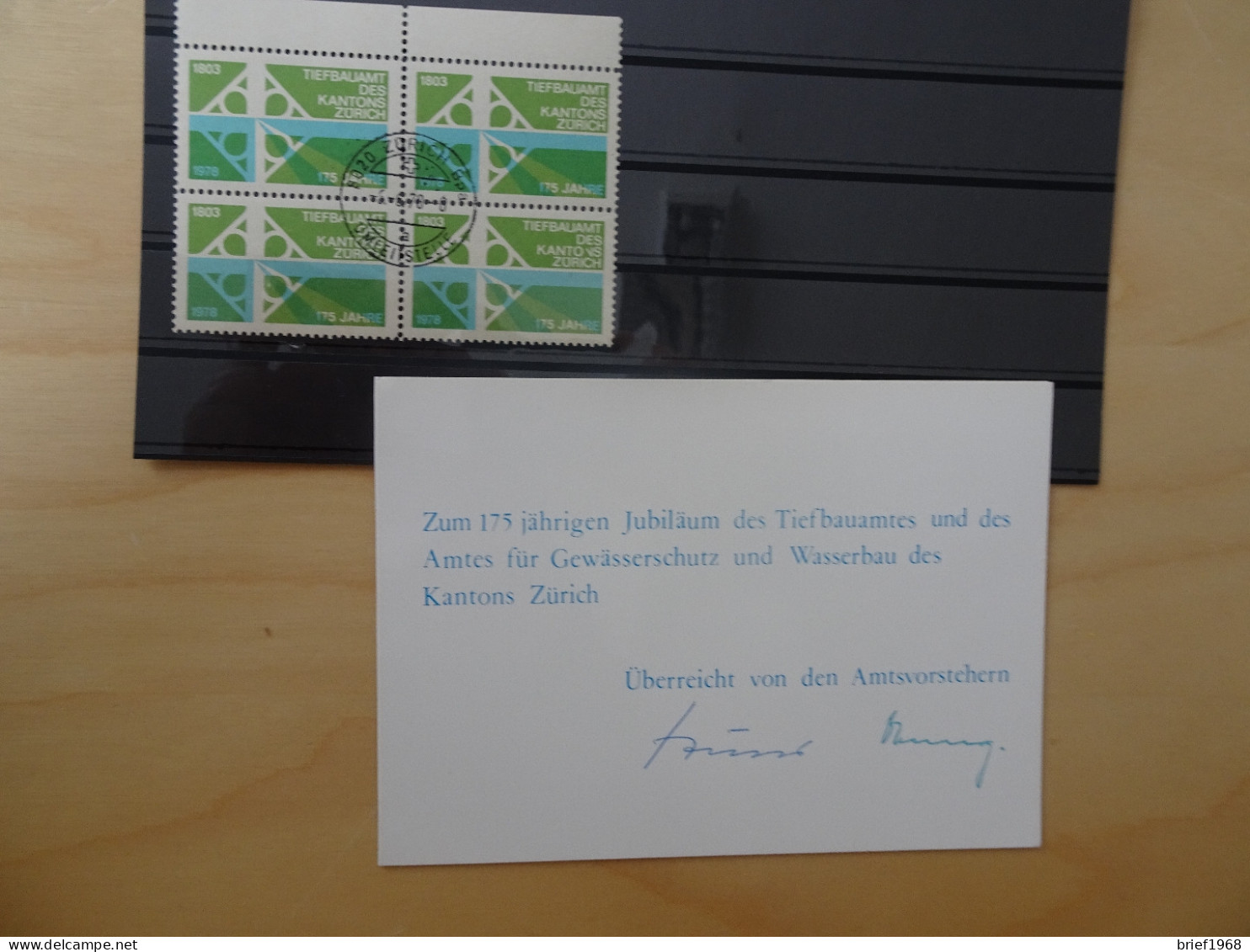 3 Vignettenviererblocks Tiefbauamt Zürich (6125) - Variétés