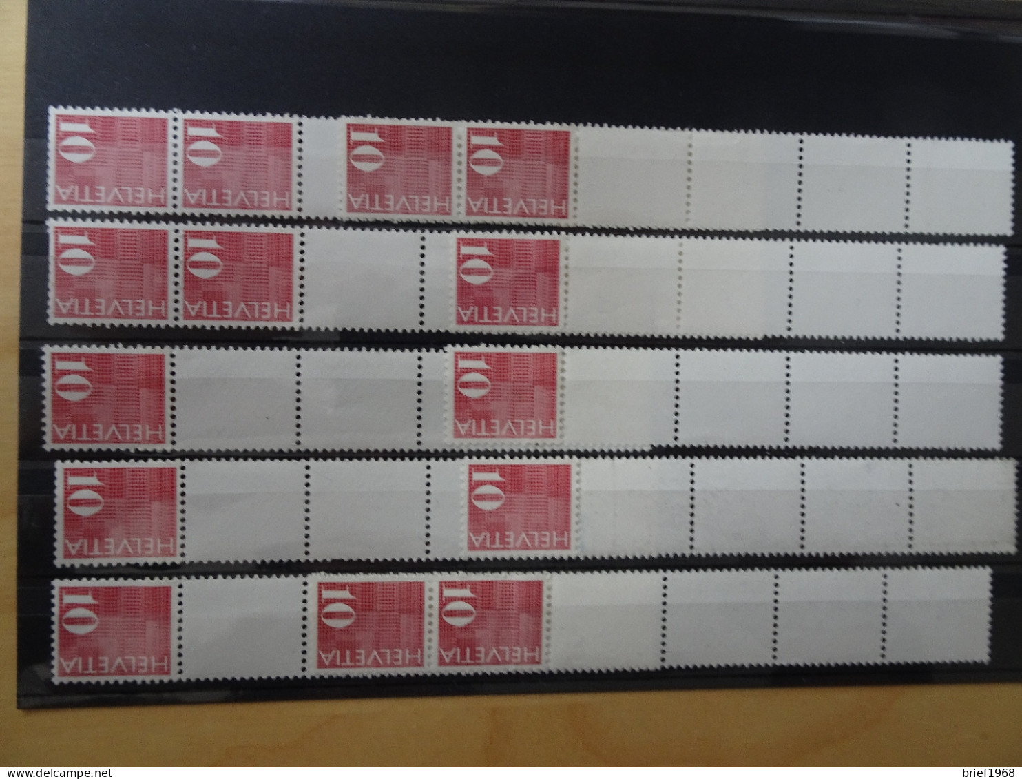 Schweiz 10 Endstreifen Michel 933 Postfrisch (14257) - Coil Stamps