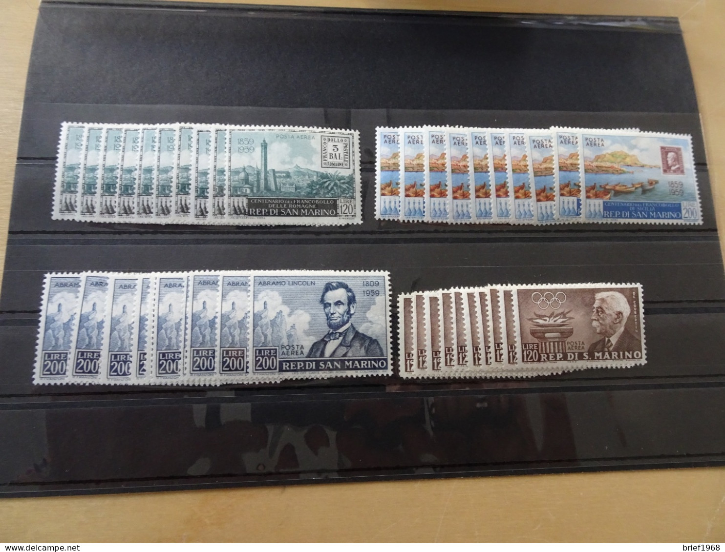 San Marino 4 Flugpostwerte Aus 1959 Je 10 Stück Postfrisch (16809) - Unused Stamps