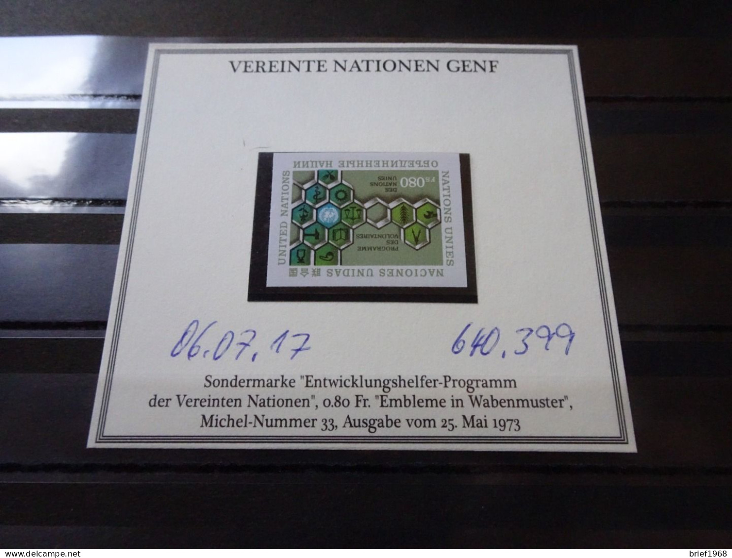 UNO Genf Michel 33U Ungezähnt Postfrisch (20520) - Unused Stamps