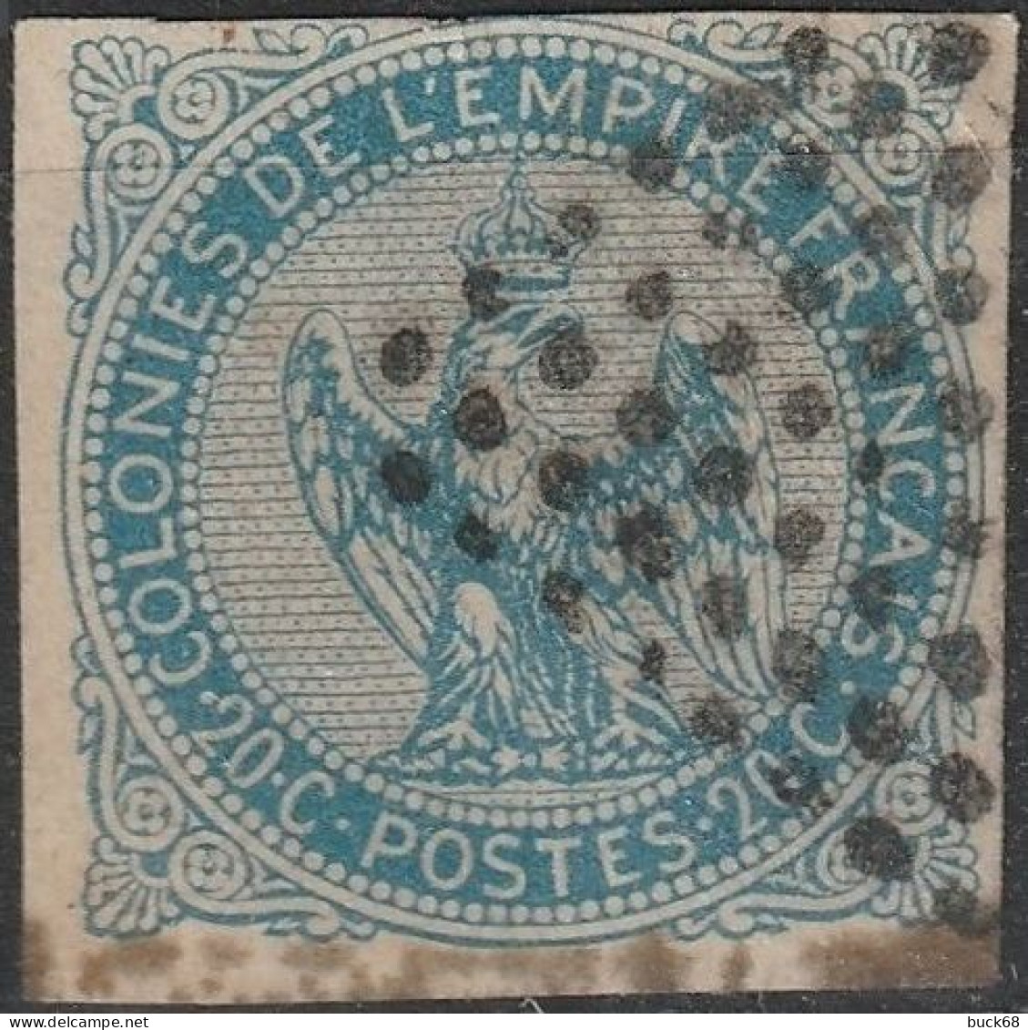 FRANCE COLONIES Emissions Générales  4 (o) Aigle Impérial Oblitéré 1859-1865 (CV 17 €) [ColCla] - Aigle Impérial
