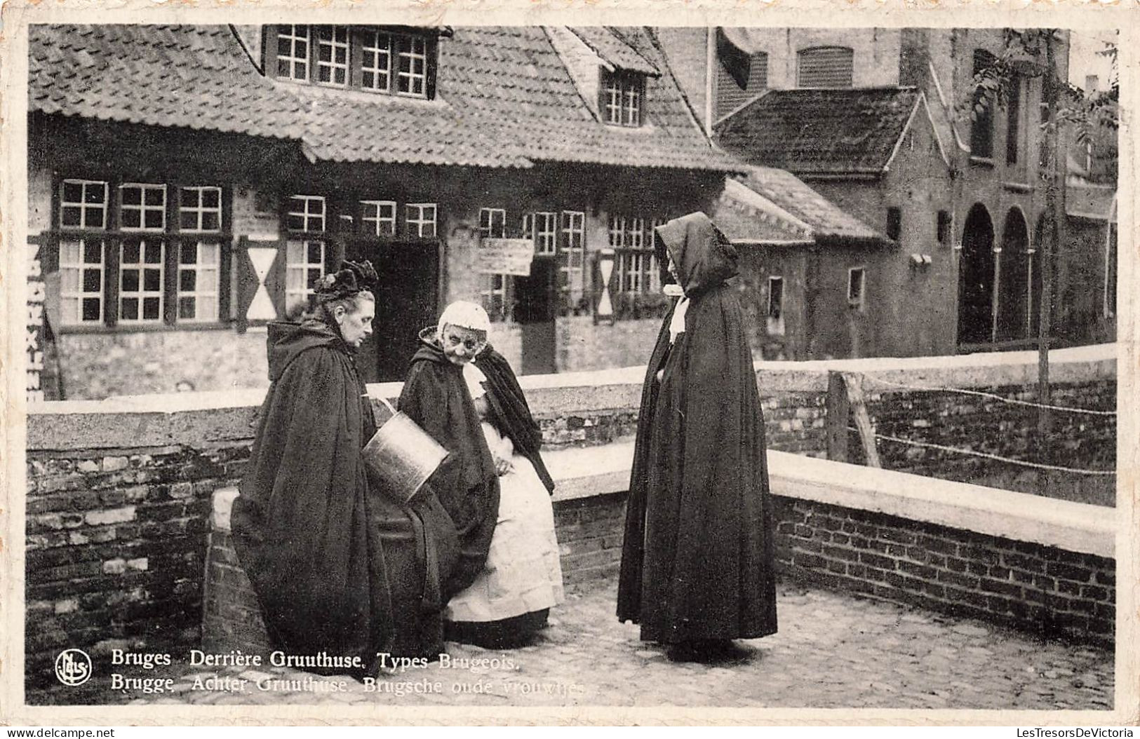 BELGIQUE - Bruges - Derrière Gruuthuse - Types Brugeois - Carte Postale Ancienne - Brugge