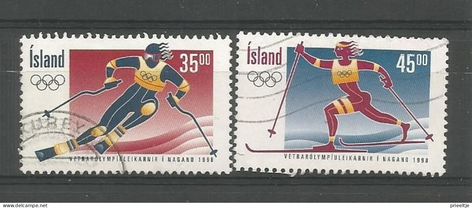 Iceland 1998 Ol. Winter Games Nagano  Y.T. 835/836  (0) - Gebruikt