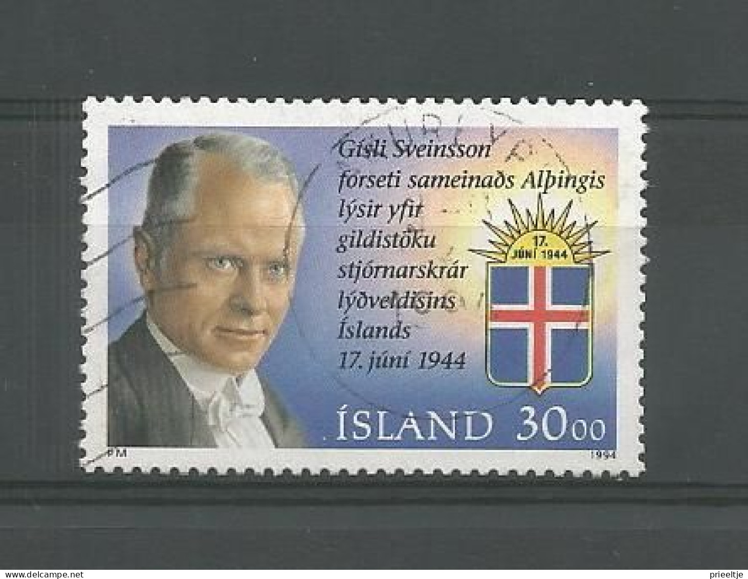 Iceland 1994 Gisli Sveinsson Y.T. 764 (0) - Oblitérés